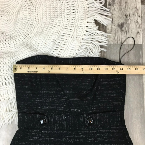 Trina‎ Turk Black Metallic Strapless Party Dress - Picture 9 of 10